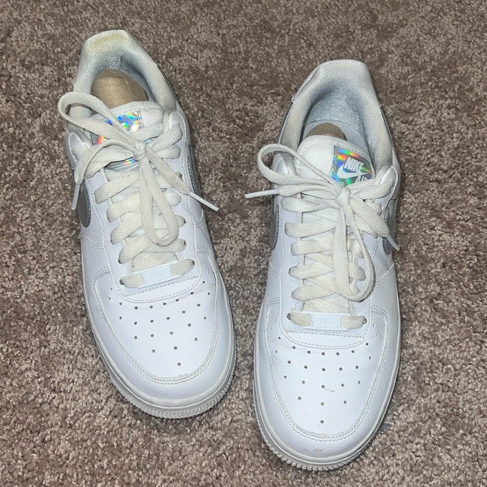 White Nike Air Force ones
